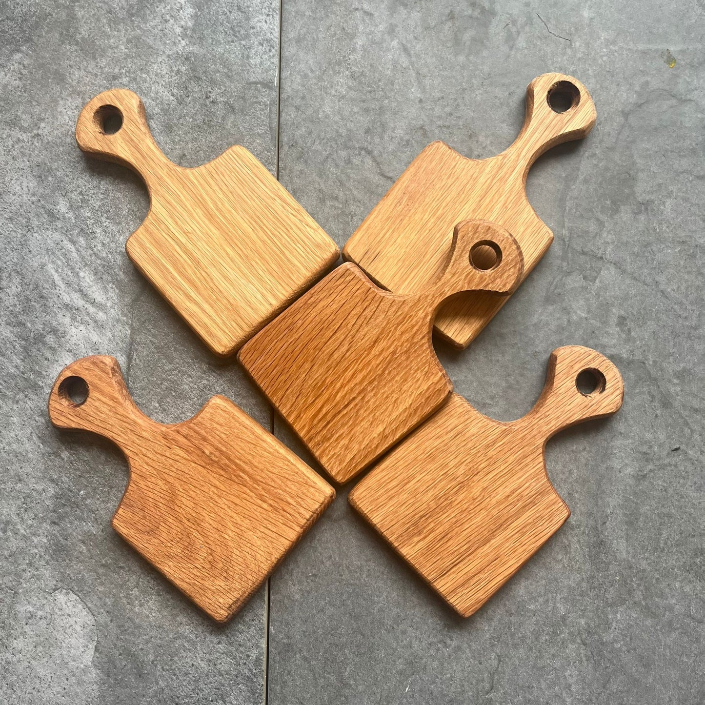 Handmade Solid Oak Mini Square Boards