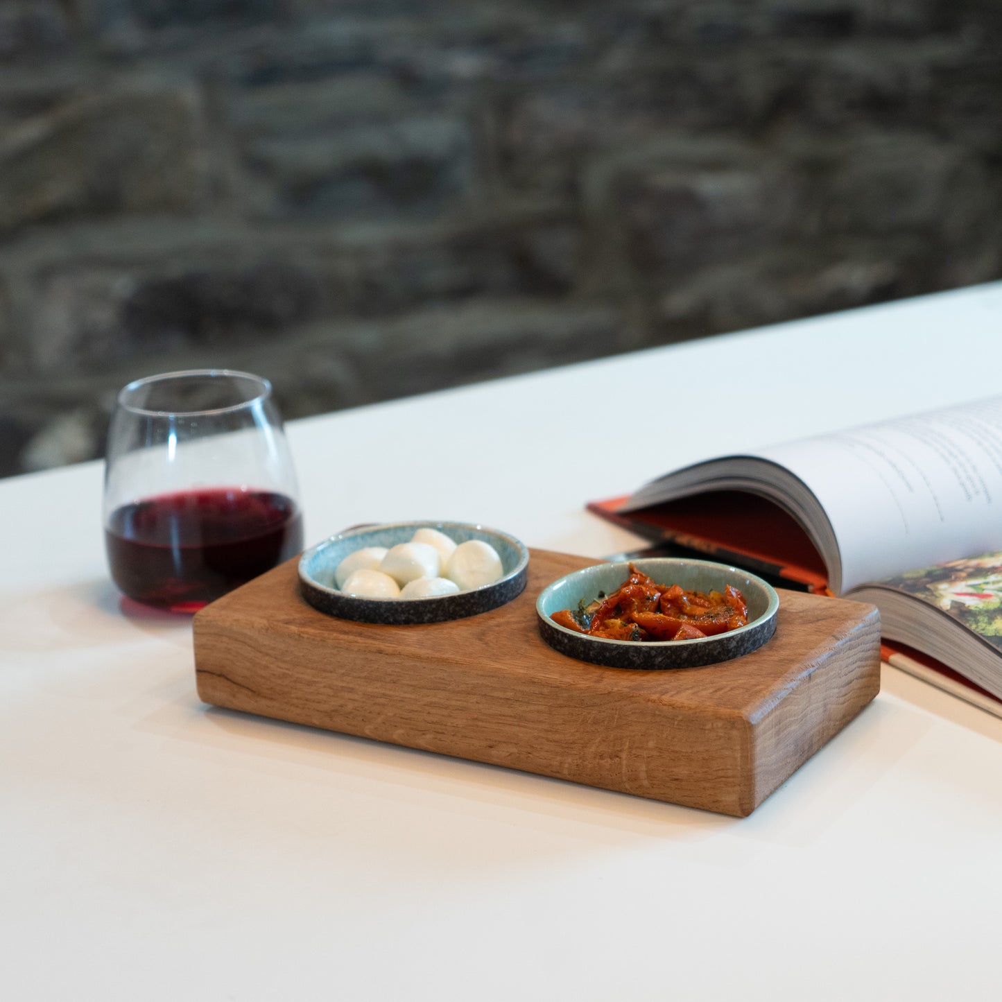 Wooden Oak Dipping Bowls
