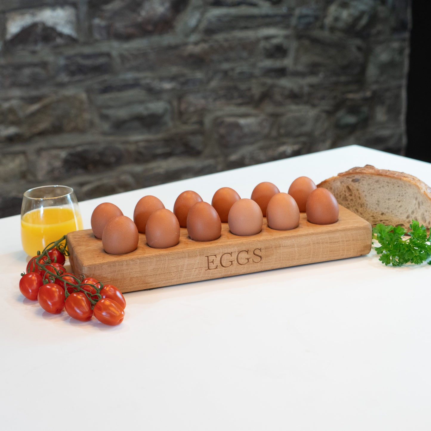 Wooden Oak Egg Holder