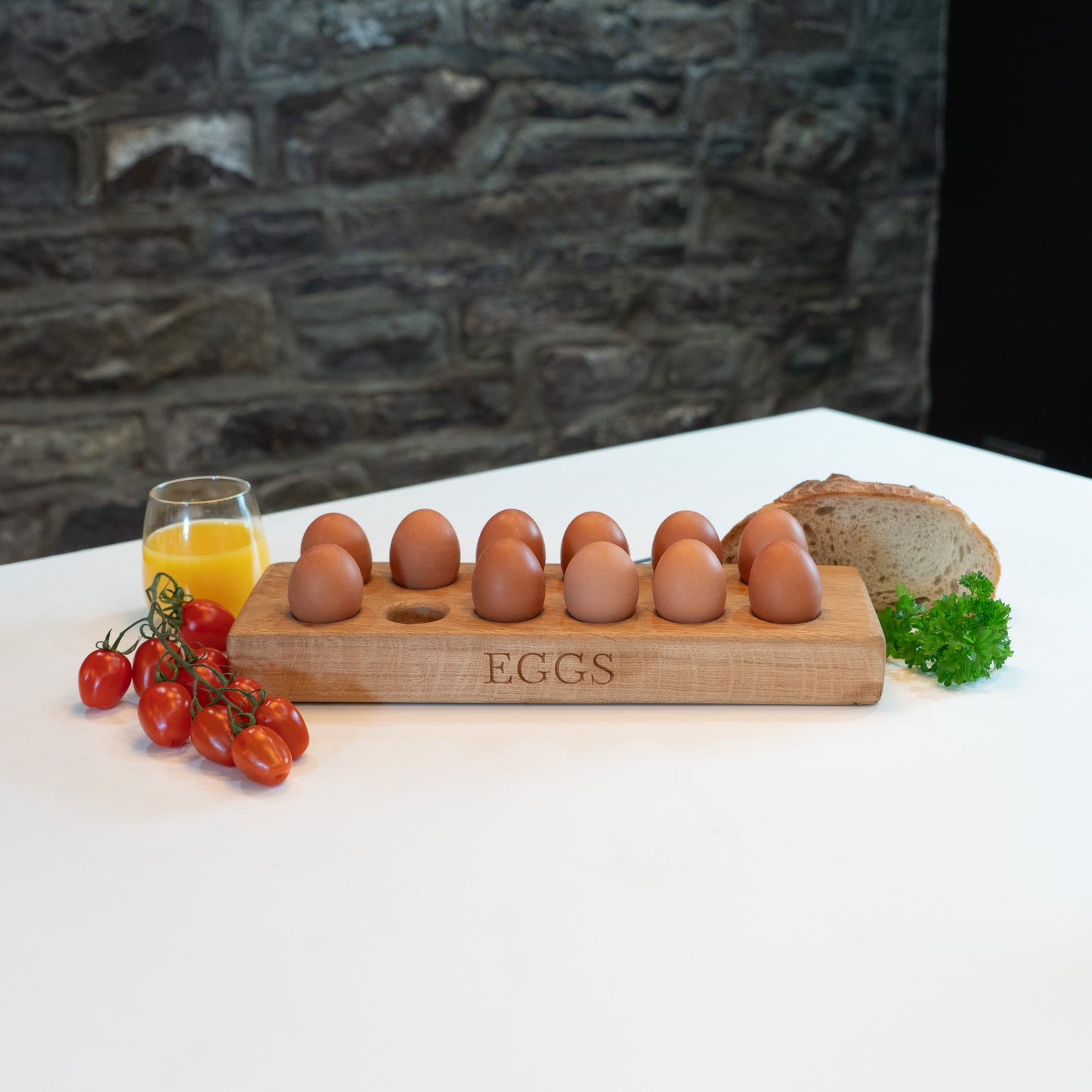 Wooden Oak Egg Holder