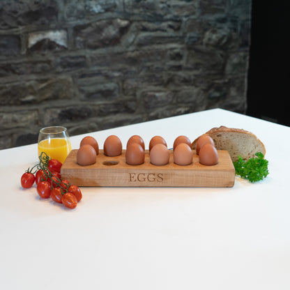Wooden Oak Egg Holder
