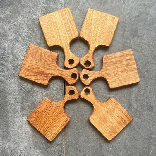 Handmade Solid Oak Mini Square Boards