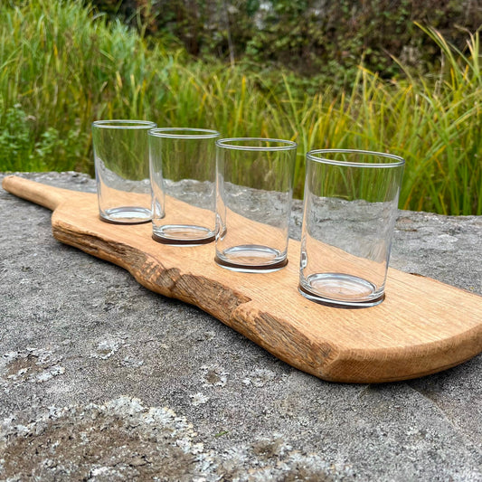 Solid Oak Flight Glass Holder